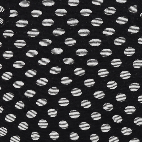 aniston Womens Black Polka Dot  Pullover Jumper Size 10