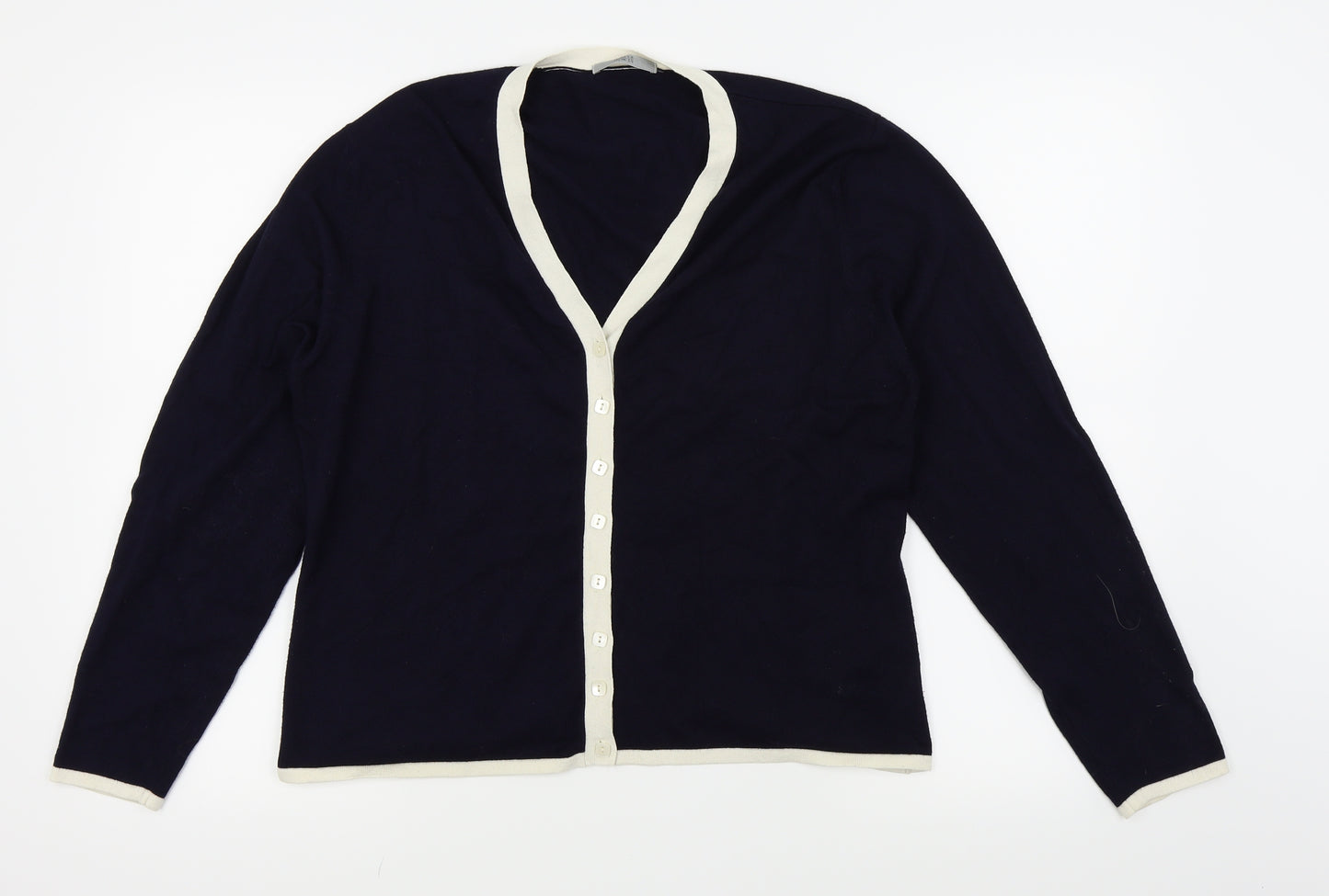 M&S Womens Blue   Cardigan Jumper Size 22