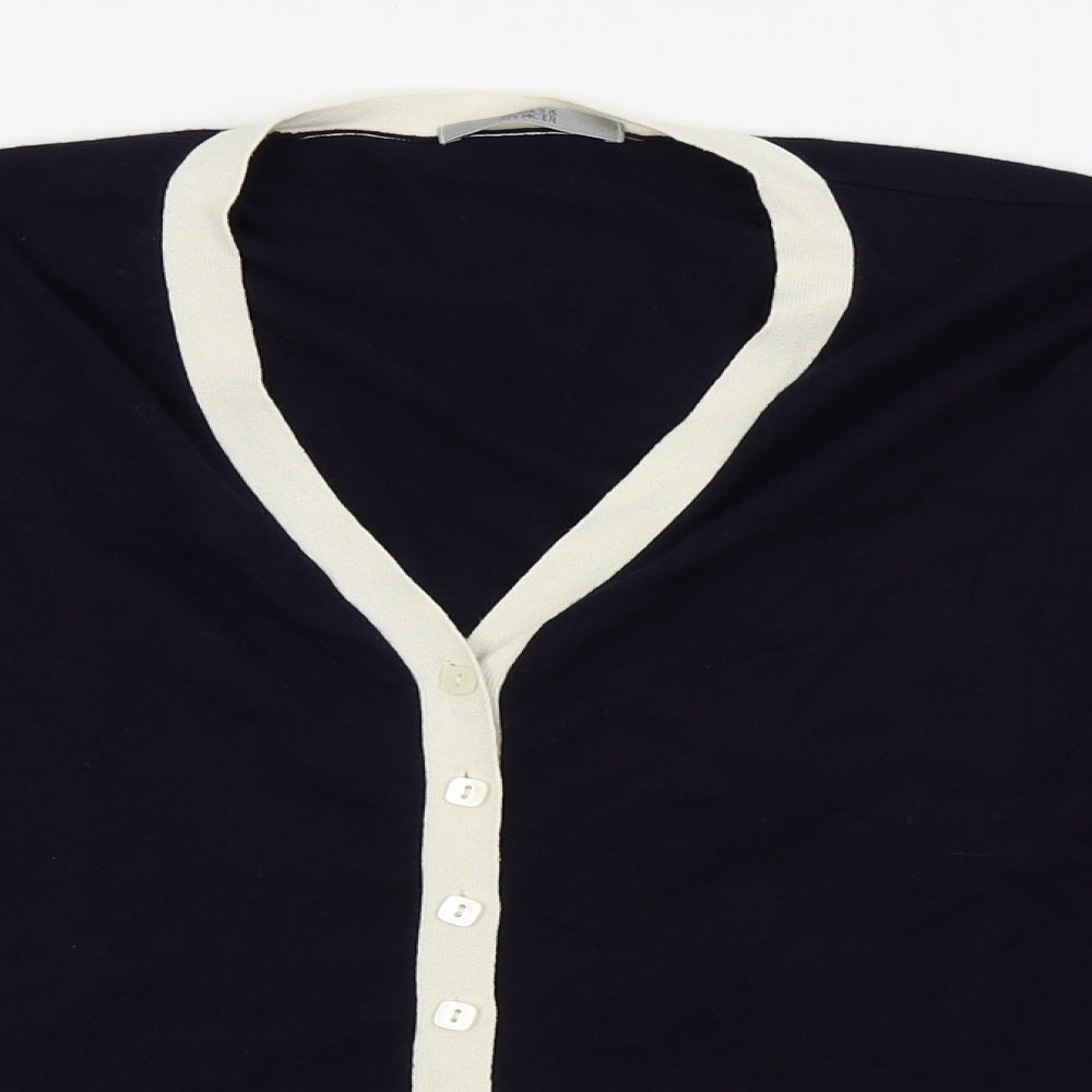 M&S Womens Blue   Cardigan Jumper Size 22