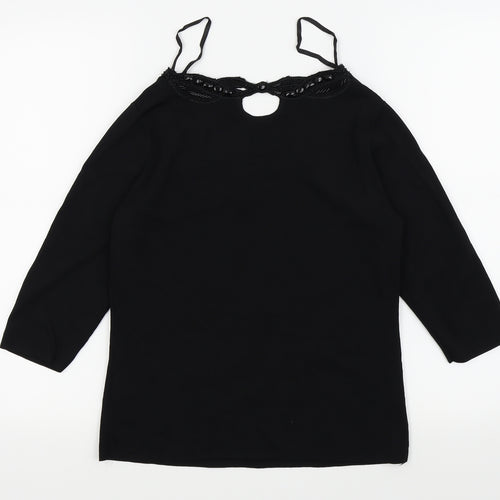 Sky Designs Womens Black   Basic T-Shirt Size 2
