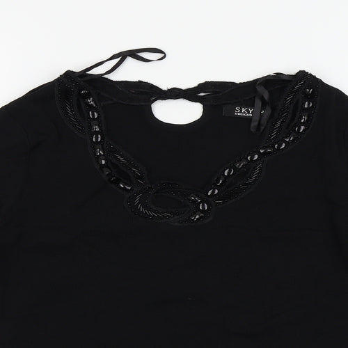 Sky Designs Womens Black   Basic T-Shirt Size 2