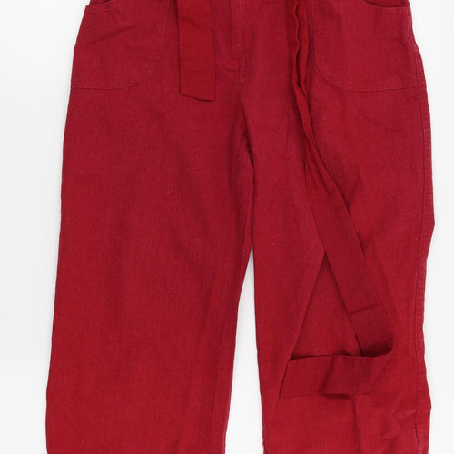 Mia Moda Womens Red   Capri Trousers Size 12