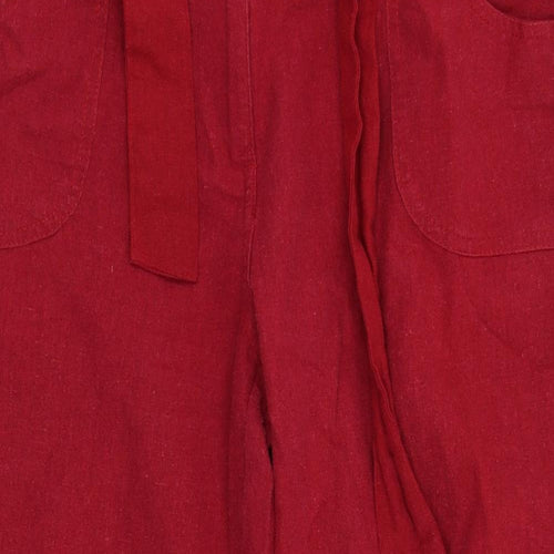Mia Moda Womens Red   Capri Trousers Size 12