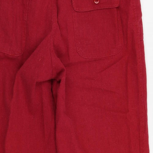Mia Moda Womens Red   Capri Trousers Size 12