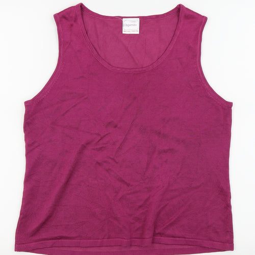 Agenda Womens Purple   Basic Tank Size 18