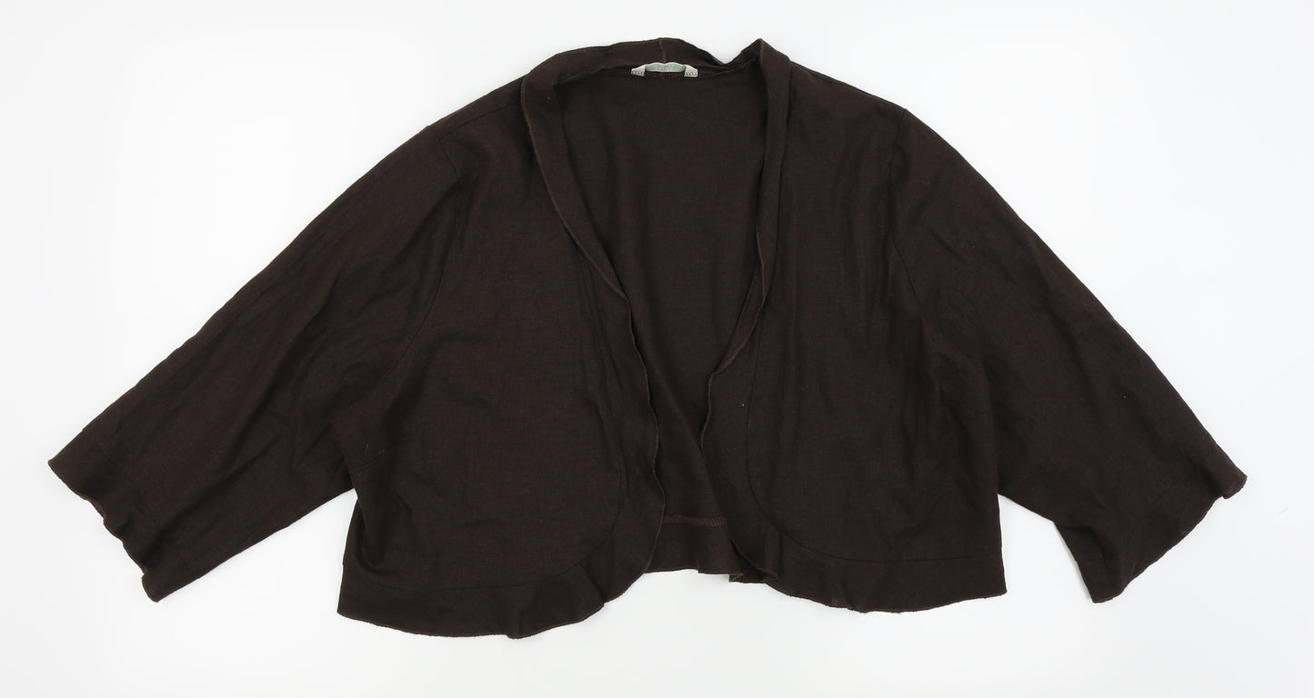 M&S Womens Brown   Cardigan Jumper Size 22