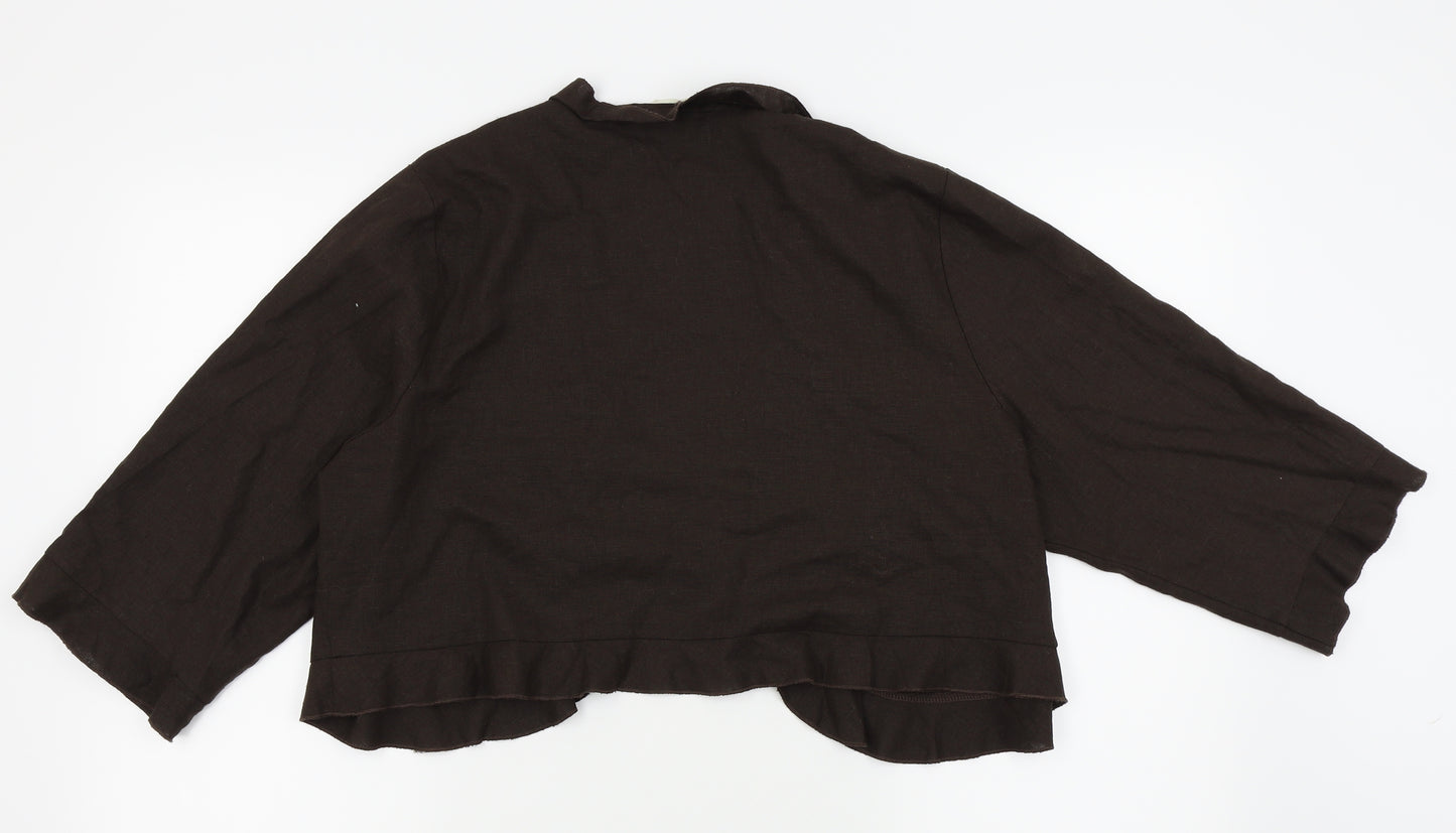 M&S Womens Brown   Cardigan Jumper Size 22
