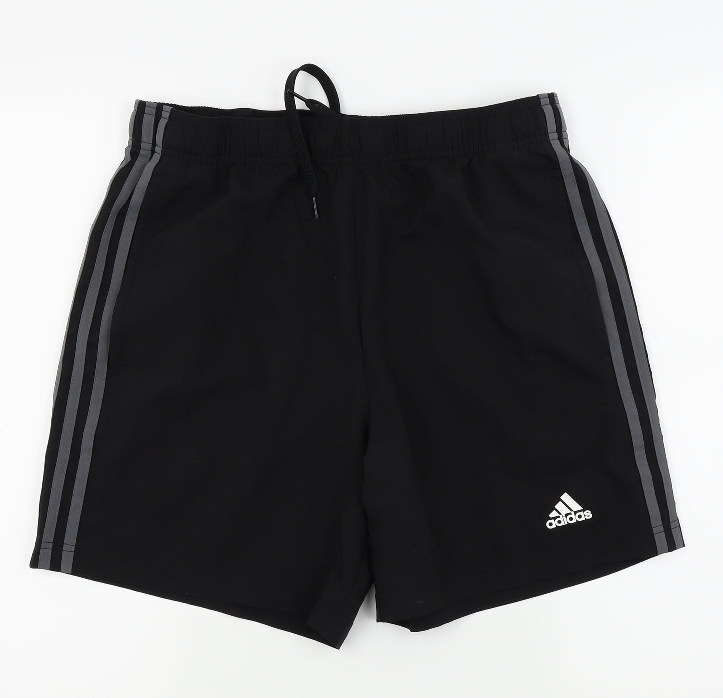 adidas Mens Black Striped  Sweat Shorts Size M - Swimming shorts