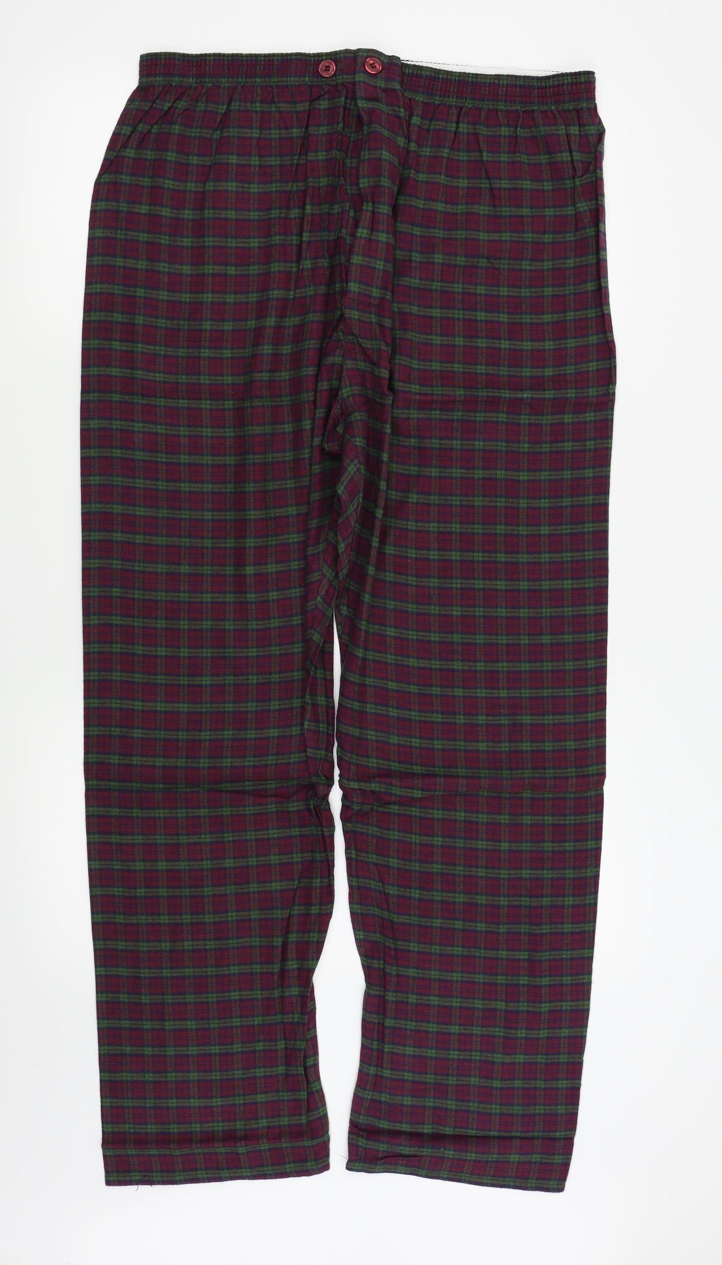 david johns Mens Purple Check   Pyjama Set Size L
