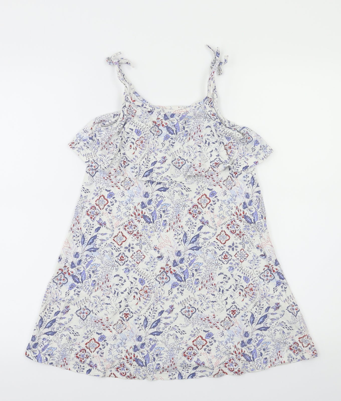 NEXT Girls White Floral  Fit & Flare  Size 8 Years