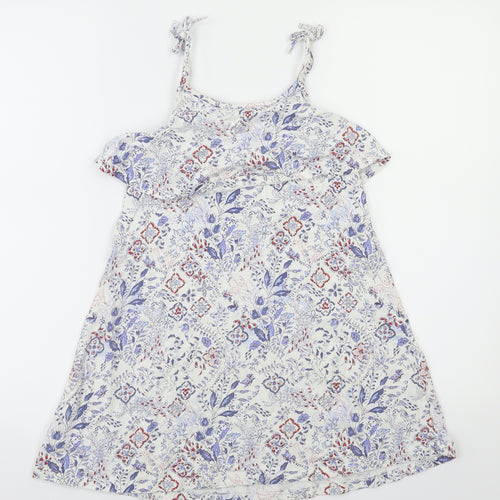 NEXT Girls White Floral  Fit & Flare  Size 8 Years