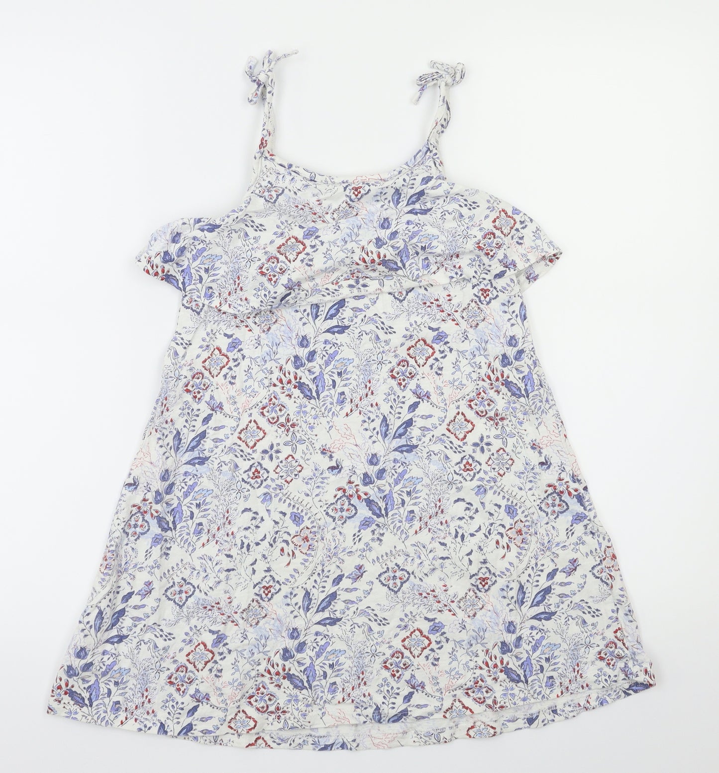 NEXT Girls White Floral  Fit & Flare  Size 8 Years