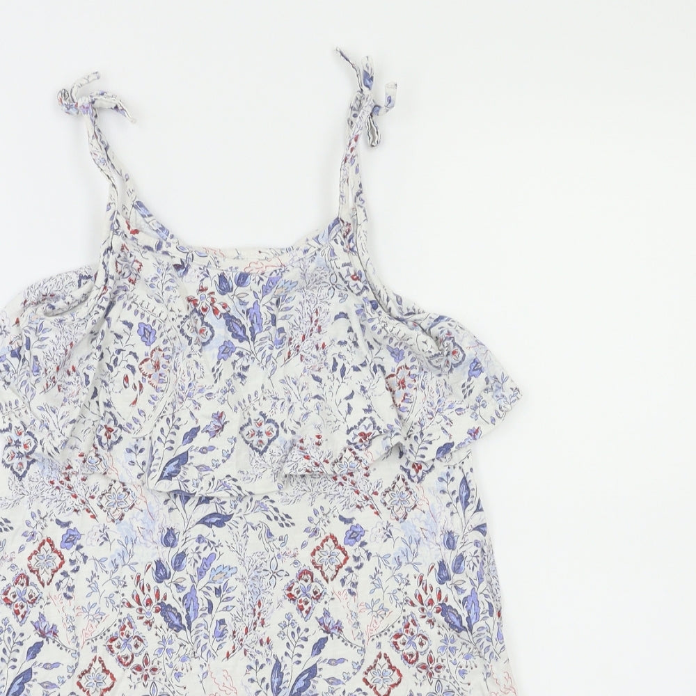 NEXT Girls White Floral  Fit & Flare  Size 8 Years