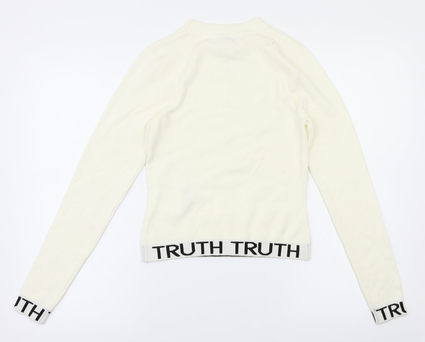FB Sister Knitwear Girls White   Pullover Jumper Size S