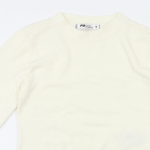 FB Sister Knitwear Girls White   Pullover Jumper Size S