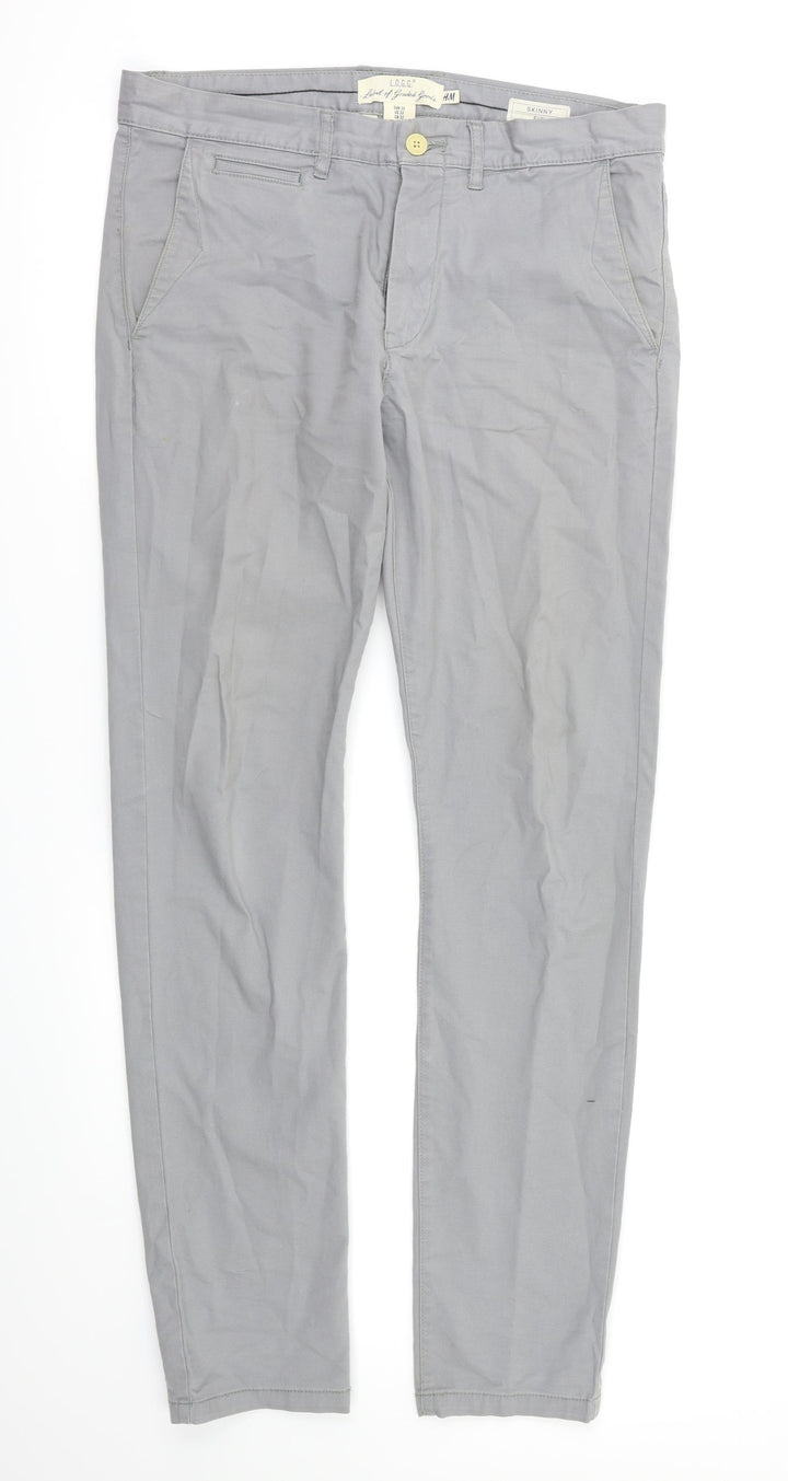H&M Womens Grey Trousers Size 32 L32 in