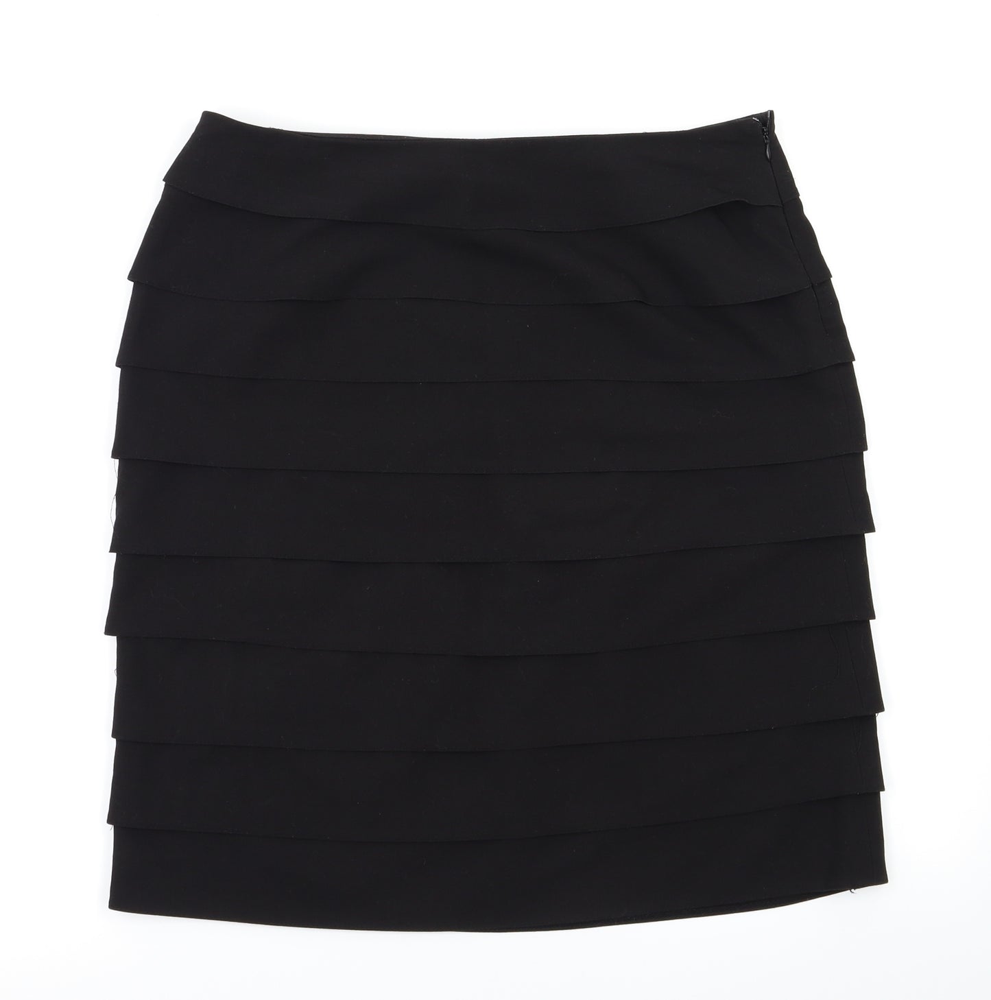 Larry Levine Womens Black   Flare Skirt Size 8