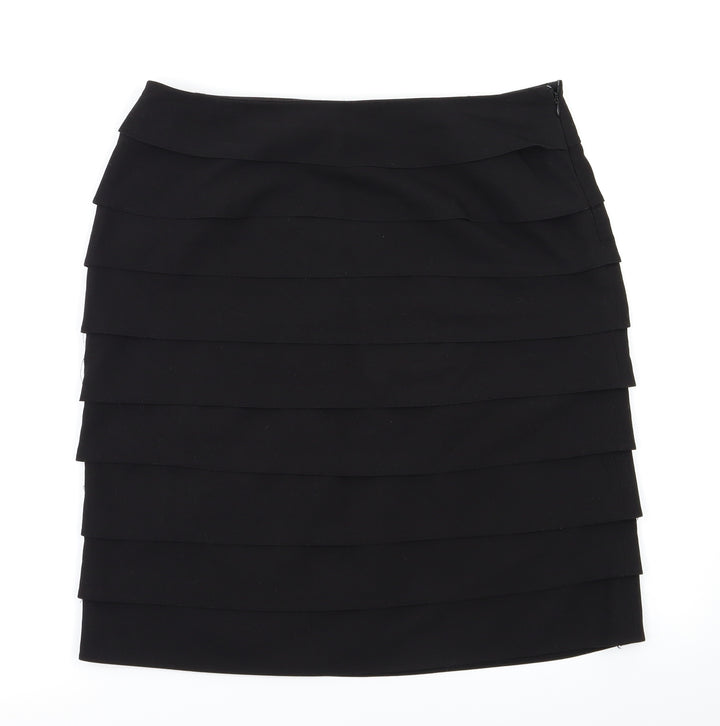 Larry Levine Womens Black   Flare Skirt Size 8