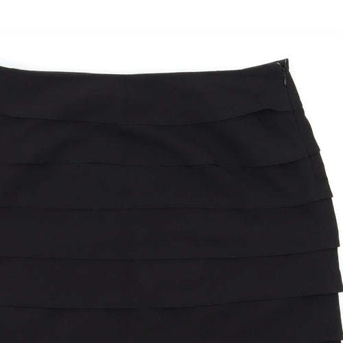 Larry Levine Womens Black   Flare Skirt Size 8