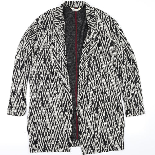 Miss Selfridge Womens Black Argyle/Diamond  Jacket  Size 10
