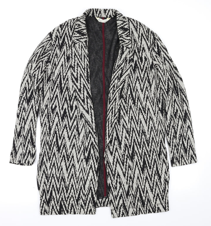 Miss Selfridge Womens Black Argyle/Diamond Jacket Size 10