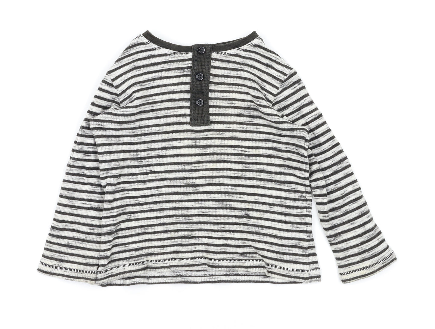 TU Boys Black Striped  Basic T-Shirt Size 12-18 Months