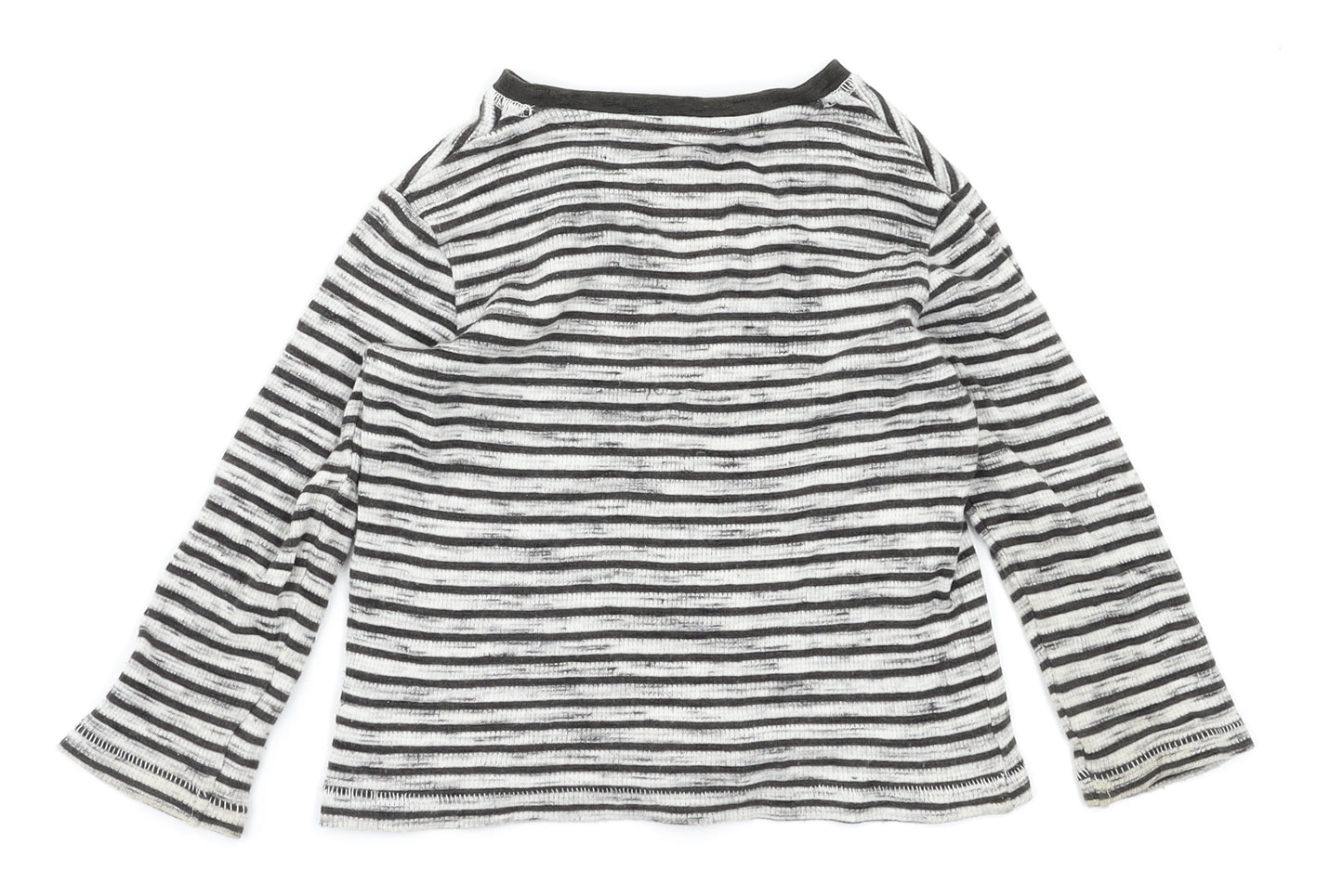 TU Boys Black Striped  Basic T-Shirt Size 12-18 Months