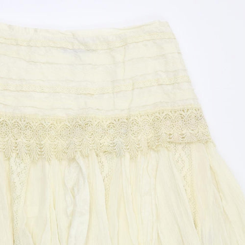 DIMRI Womens Ivory   Flare Skirt Size M