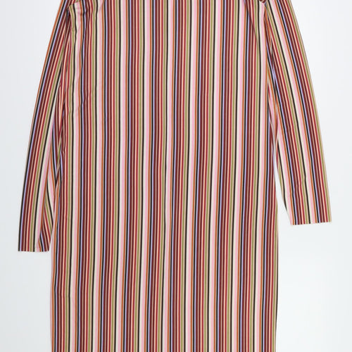 Zara Womens Multicoloured Striped  Fit & Flare  Size S