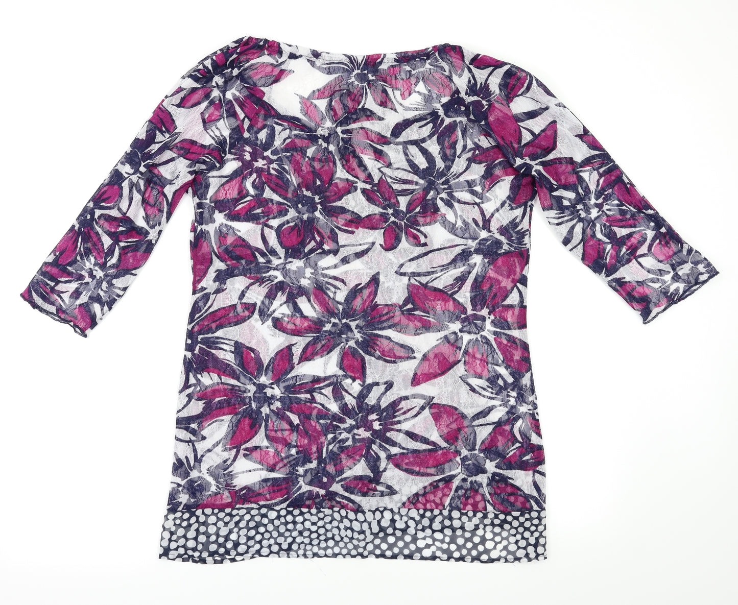 Per Una Womens Pink Floral  Basic T-Shirt Size 14