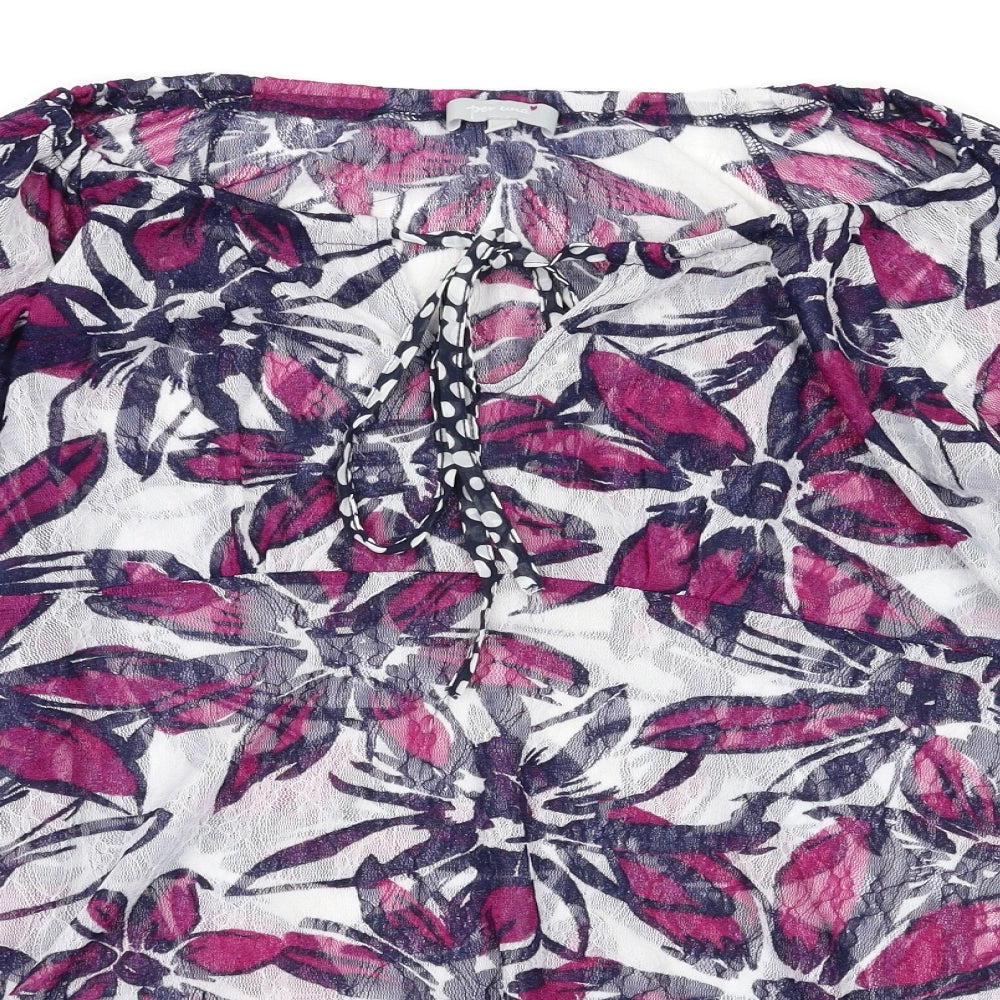 Per Una Womens Pink Floral  Basic T-Shirt Size 14