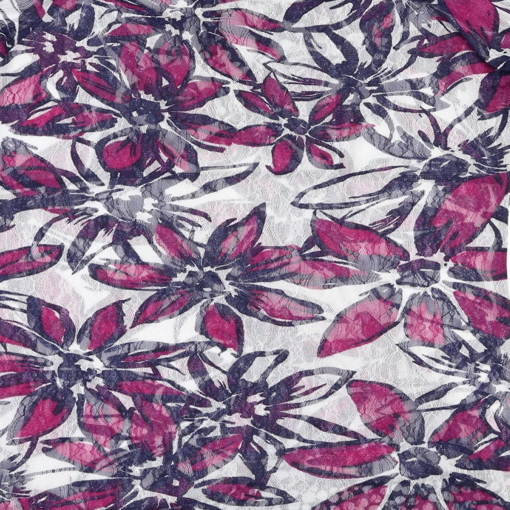 Per Una Womens Pink Floral  Basic T-Shirt Size 14