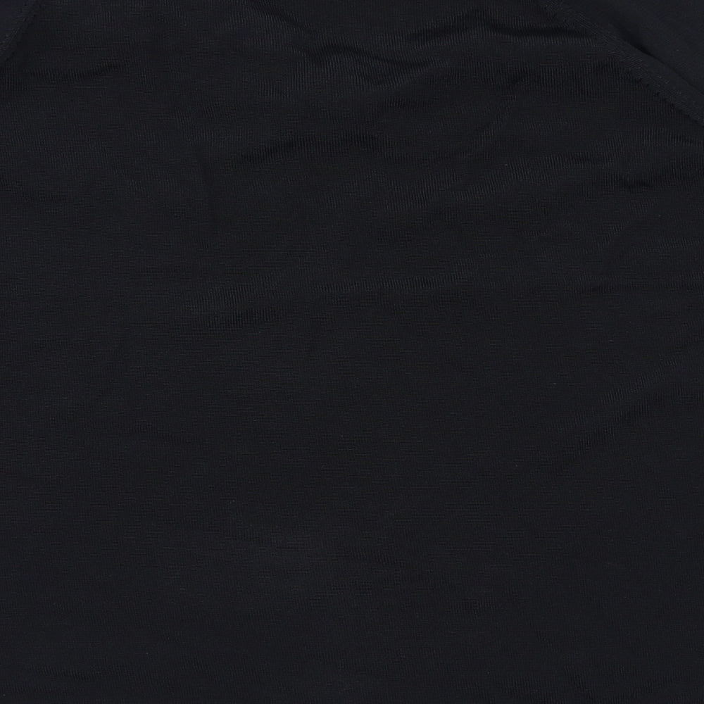Debehams Womens Black Floral  Basic T-Shirt Size 16