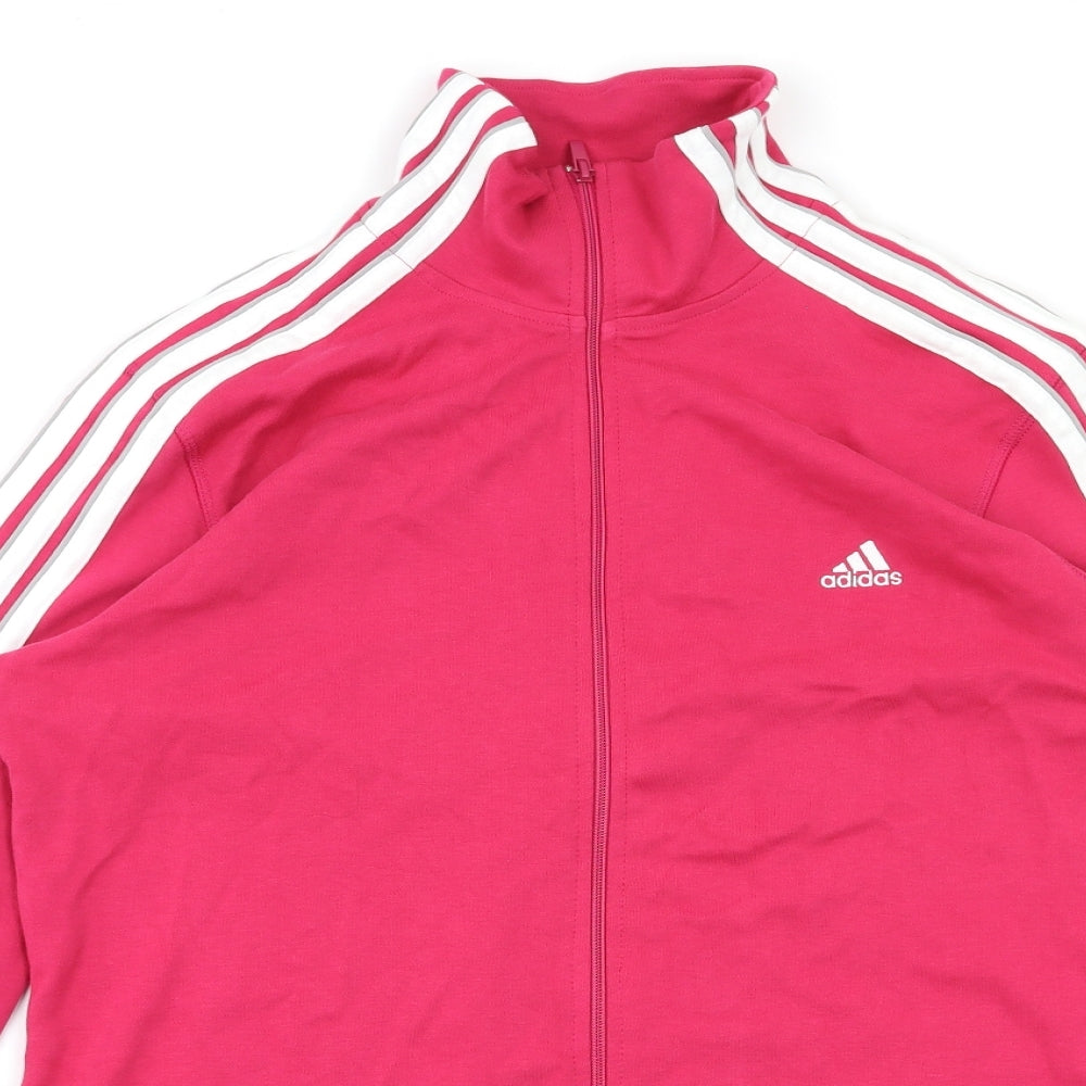 adidas Womens Pink   Full Zip Jumper Size 20