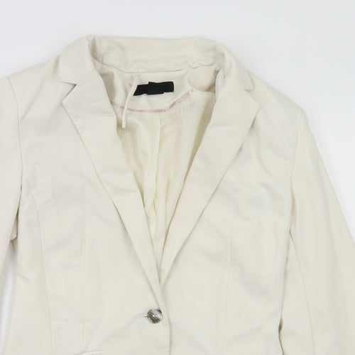 H&M Womens Ivory   Jacket Blazer Size 8