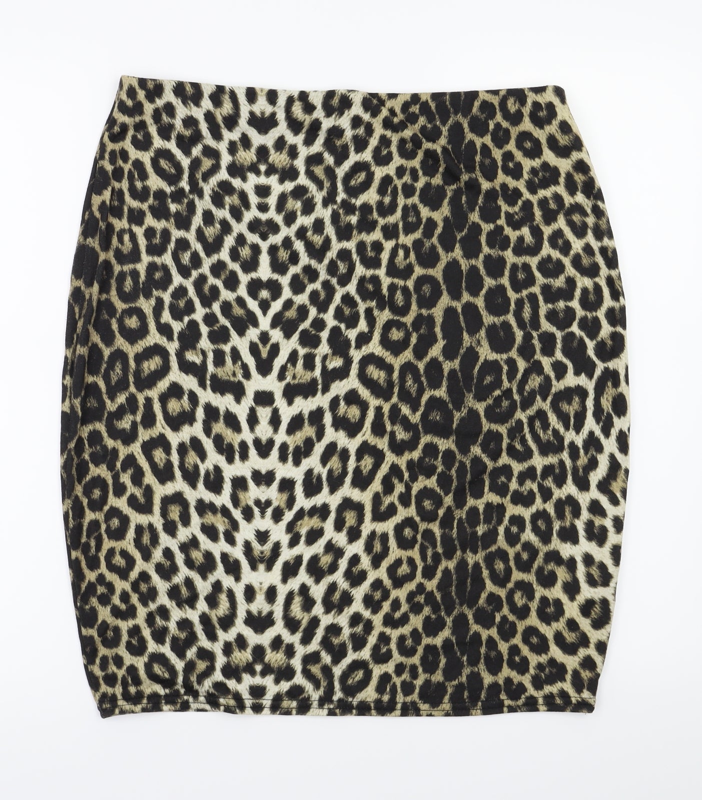 Dorothy Perkins  Womens Brown Animal Print  A-Line Skirt Size 14  - Stretch waistband