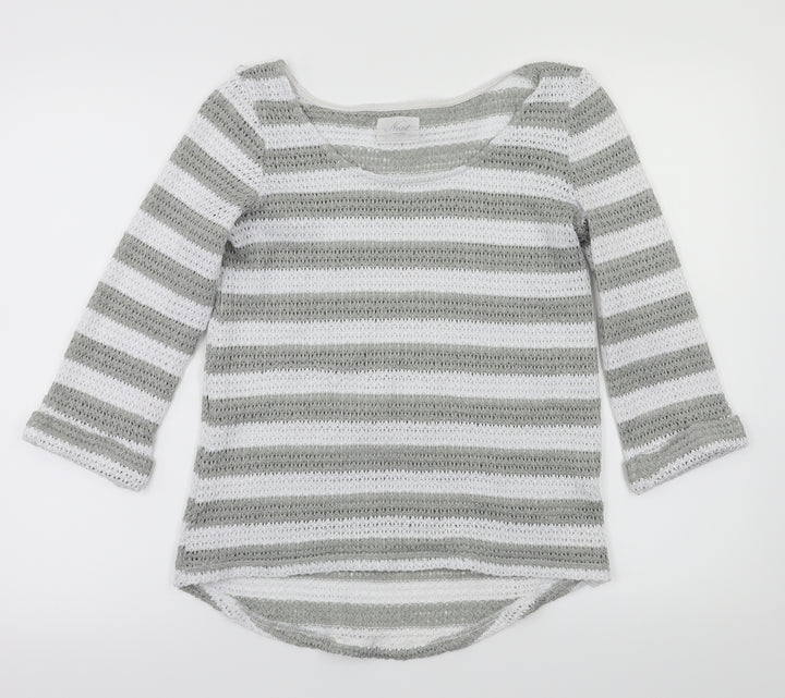 NEXT Womens Green Striped  Pullover Jumper Size 10