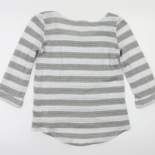 NEXT Womens Green Striped  Pullover Jumper Size 10