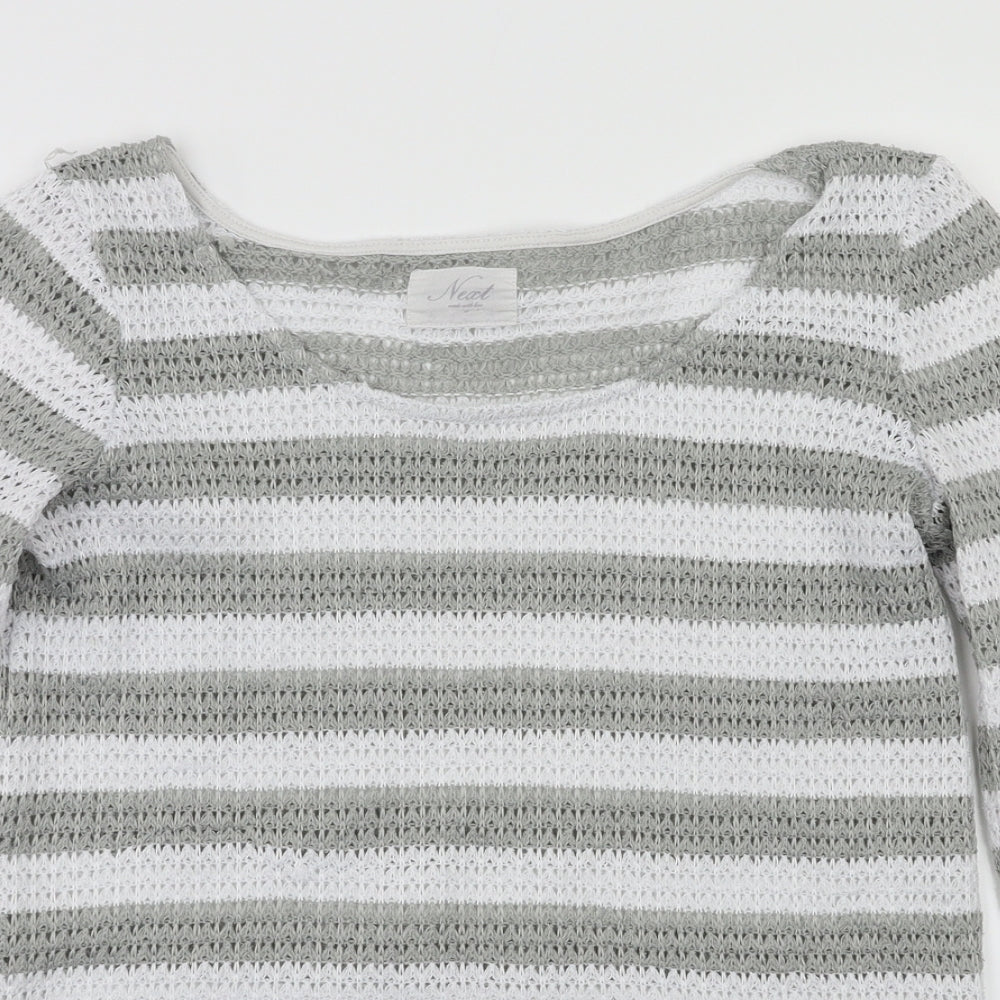 NEXT Womens Green Striped  Pullover Jumper Size 10