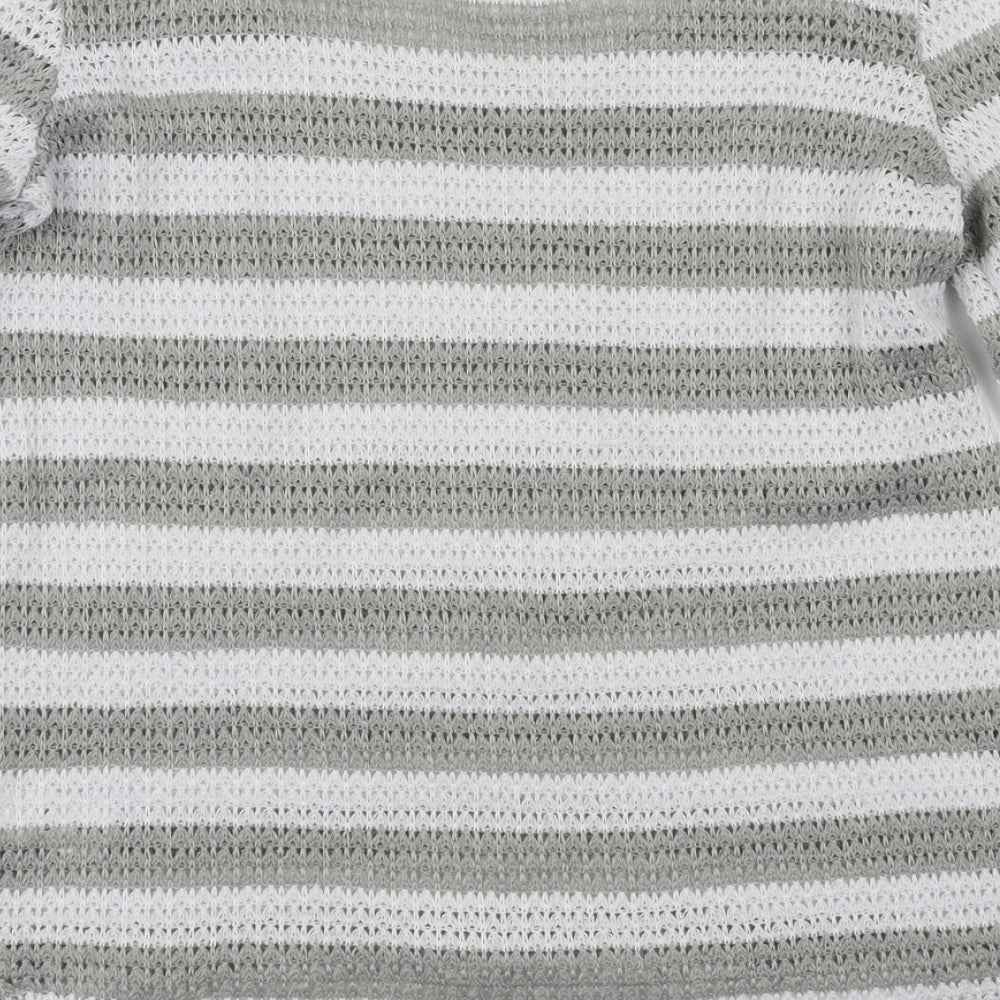 NEXT Womens Green Striped  Pullover Jumper Size 10