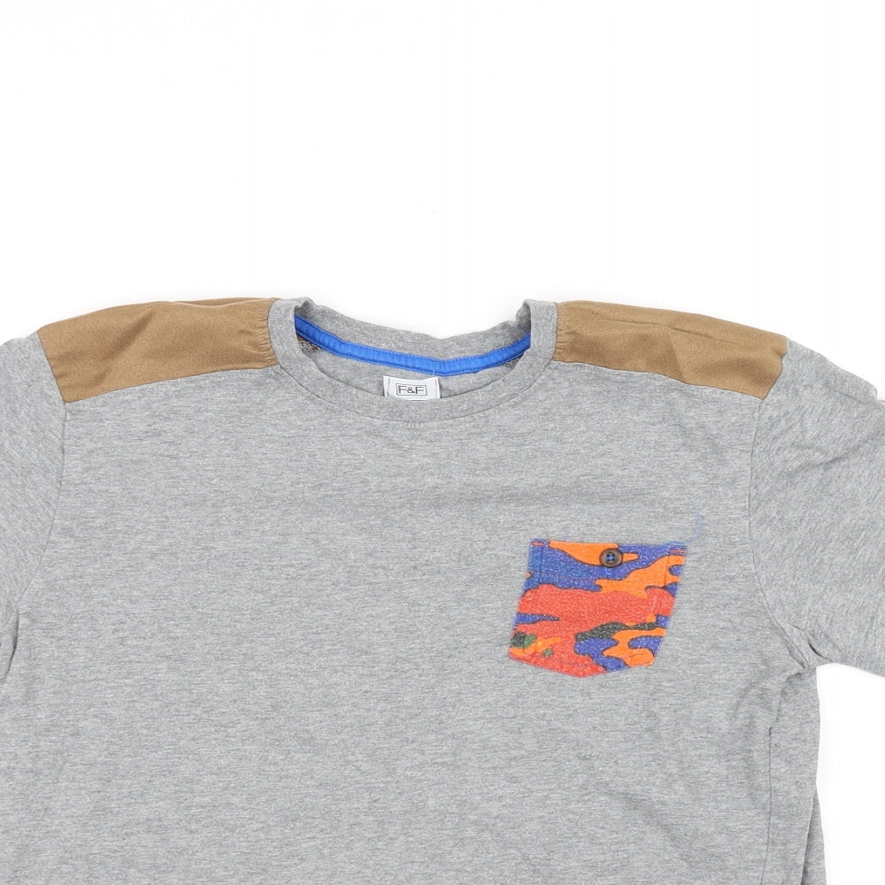 F&F Boys Grey   Basic T-Shirt Size 12-13 Years