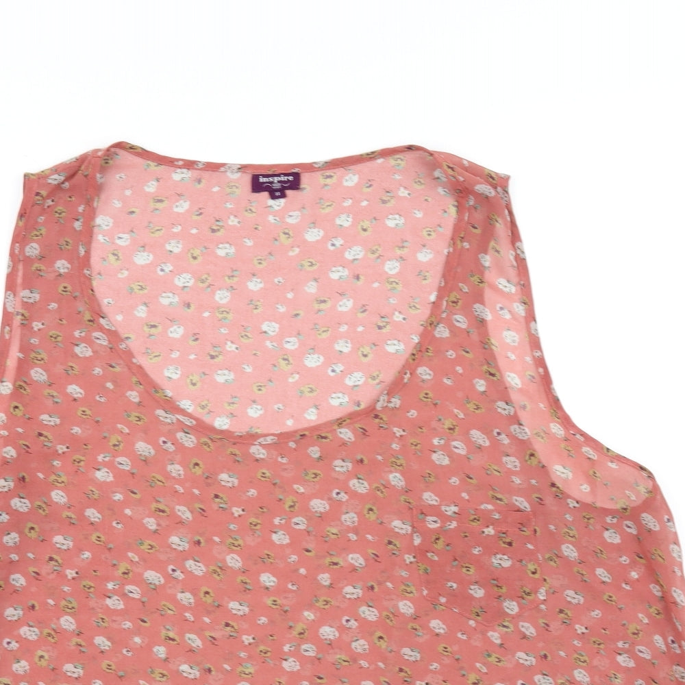 Inspire Womens Pink   Basic Blouse Size 22