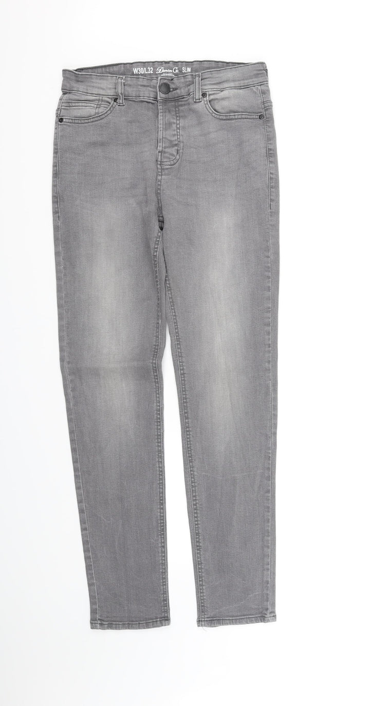 deniem & co Womens Grey Straight Jeans Size M L32 in