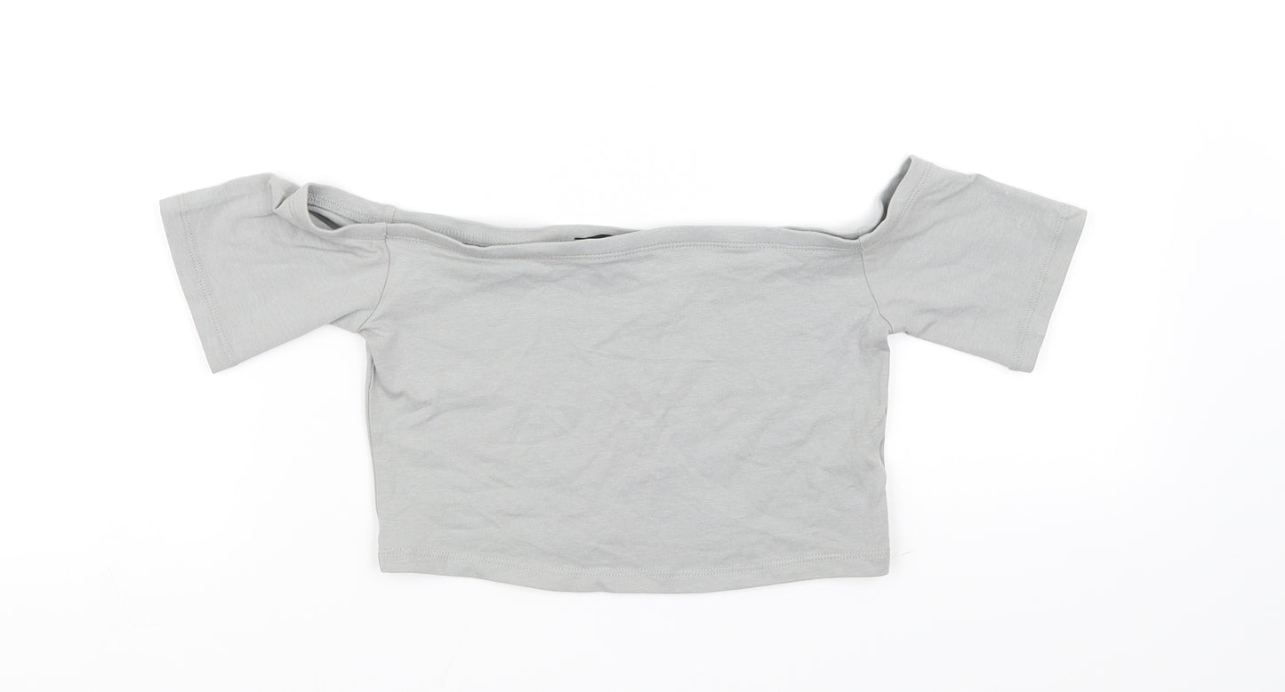 Select Womens Grey   Basic Blouse Size 8
