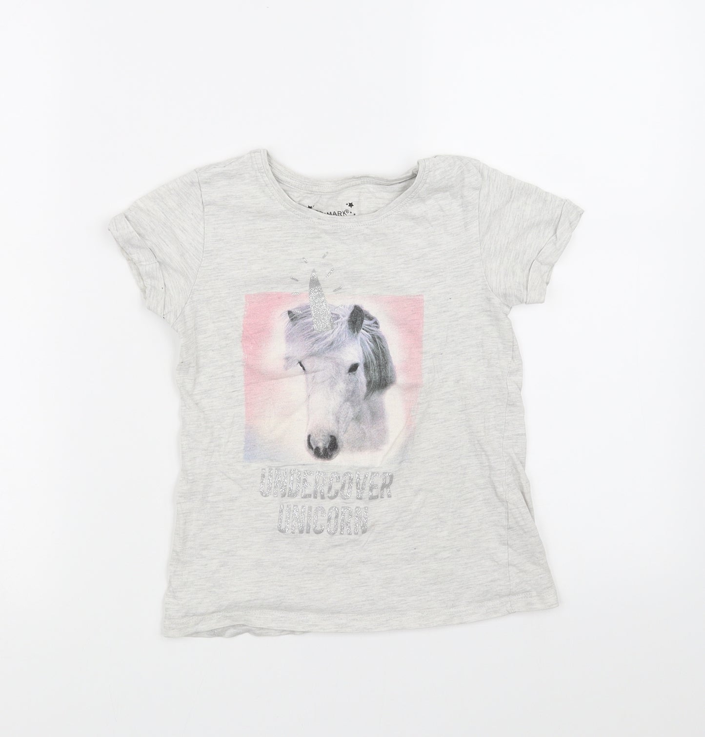 Primark Girls Grey   Basic T-Shirt Size 8-9 Years