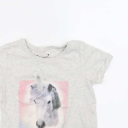 Primark Girls Grey   Basic T-Shirt Size 8-9 Years