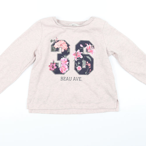 H&M Girls Pink   Pullover Jumper Size 9-10 Years