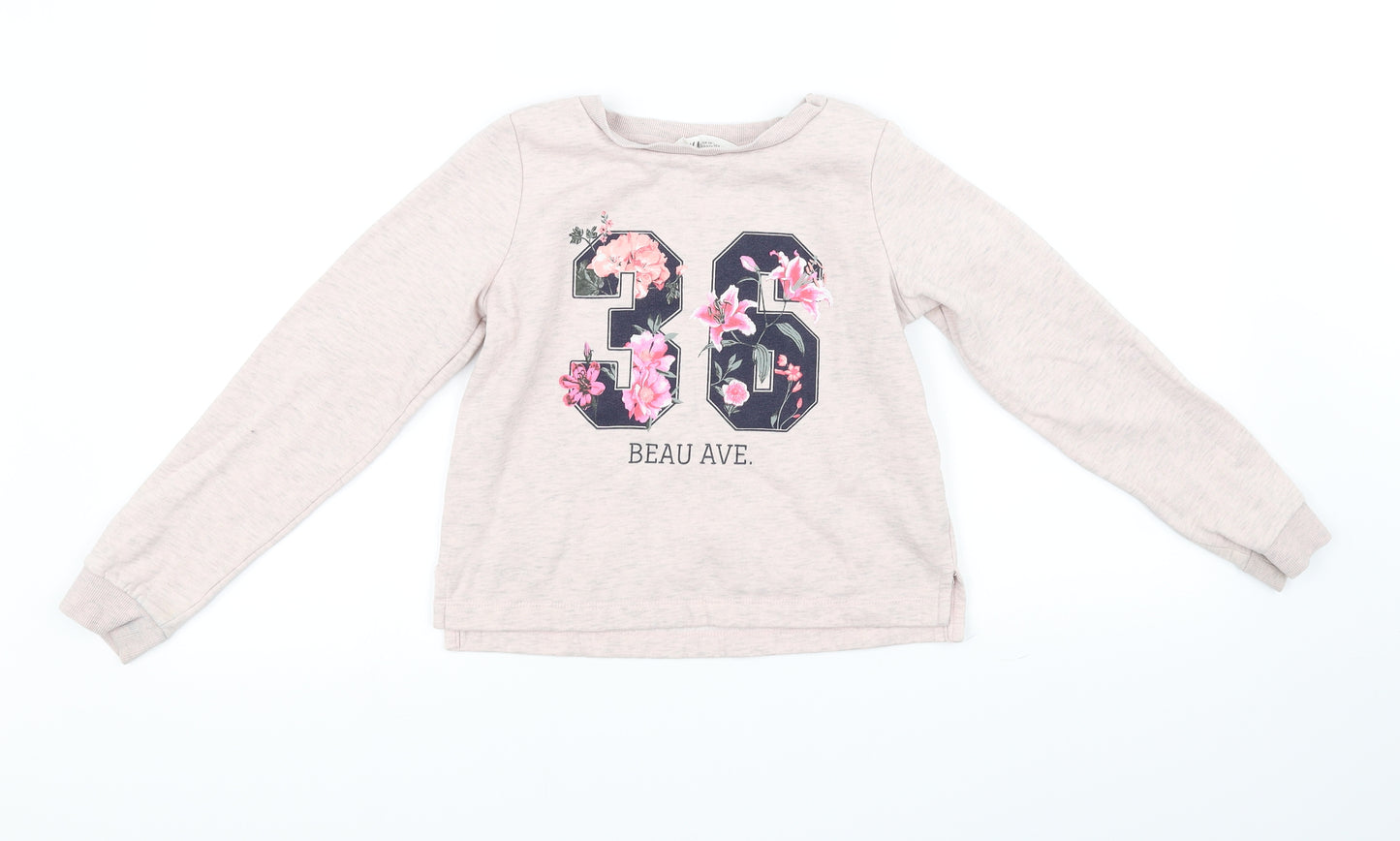 H&M Girls Pink   Pullover Jumper Size 9-10 Years