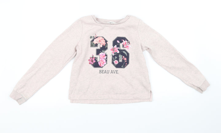 H&M Girls Pink   Pullover Jumper Size 9-10 Years