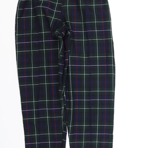 herts & bows Girls Green Check  Chino Trousers Size 6 Years